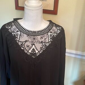 New SHEIN Curve blouse with lace inset